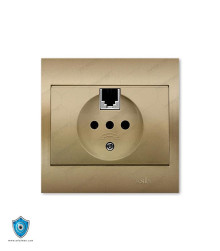 کلید و پریز آسیا الکتریک مدل استار رنگی