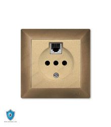 کلید و پریز آسیا الکتریک مدل پارسه بژ