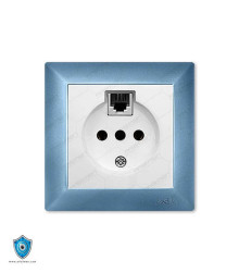 کلید و پریز آسیا الکتریک مدل پارسه آبی