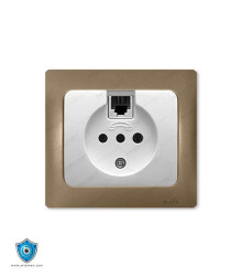 کلید و پریز آسیا الکتریک مدل پدیده بژ