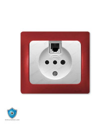 کلید و پریز آسیا الکتریک مدل پدیده قرمز