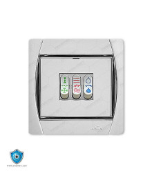 کلید و پریز آسیا الکتریک مدل سیلور سفید