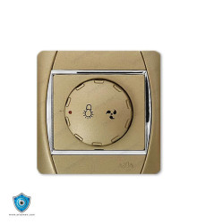 کلید و پریز آسیا الکتریک مدل سیلور بژ