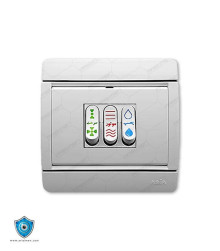 کلید و پریز آسیا الکتریک مدل استیل سفید