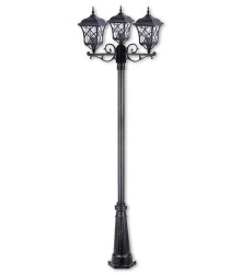 چراغ پارکی سه شاخه مدرن کلاسیک شفق مدل پاسارگاد
