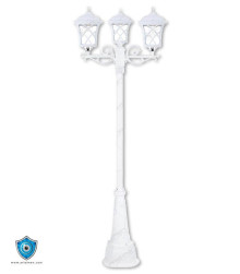 چراغ پارکی سه شاخه مدرن کلاسیک شفق مدل پاسارگاد