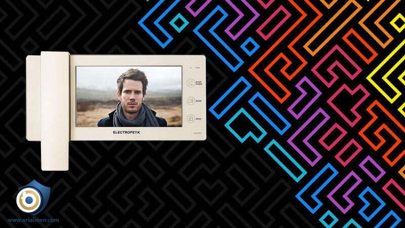 آیفون تصویری الکتروپیک 7 اینچ با دکمه های تاچ ری پس زمینه مشکی